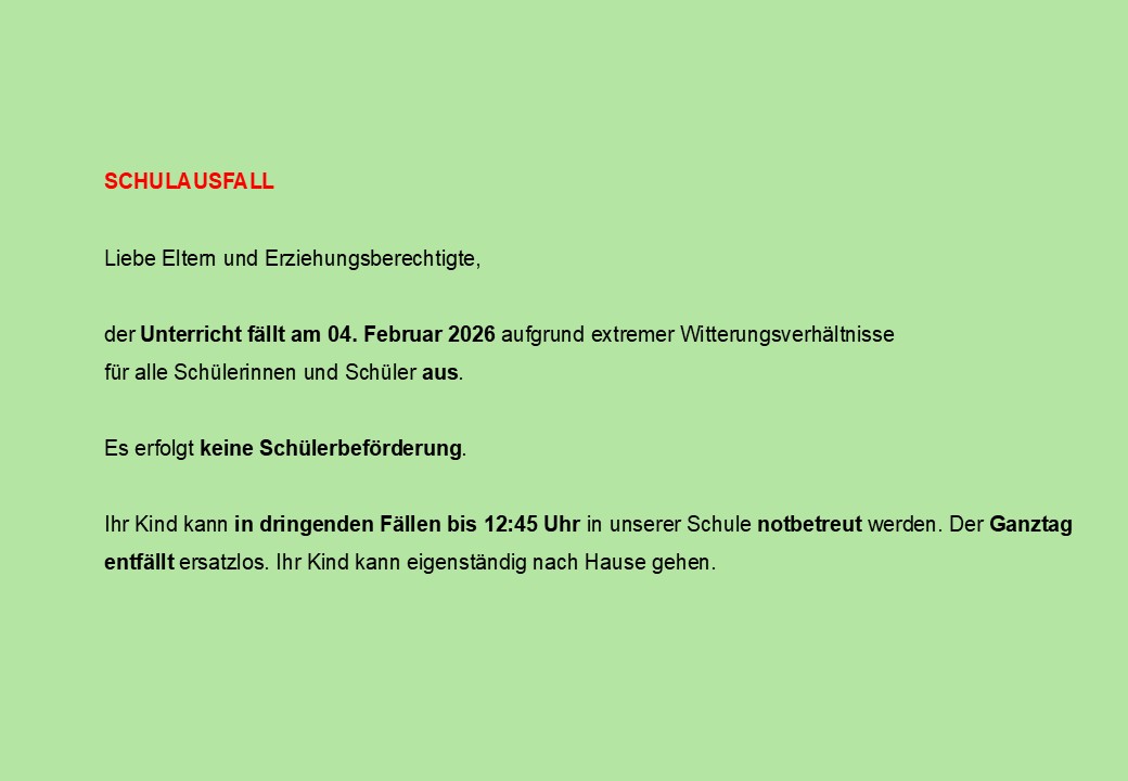 Schulausfall am 04.02.26